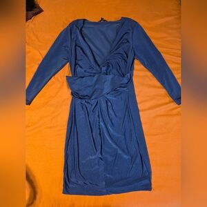 Guess Deep Blue Long Sleeve Dress